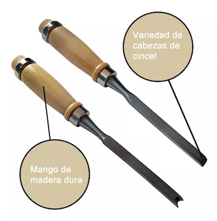 Foto 4 | Foto 4 | Cincel de Madera Belug 12 Piezas