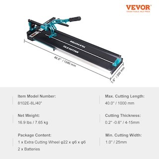 Foto 7 | Foto 7 | Cortador De Azulejos Vevor Manual De 100 Cm Con Rueda De Carburo De Tungsteno - Venta Internacional.