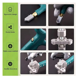 Foto 4 | Foto 4 | Cortador De Vidrio Azulejo Baldosa Cerámica Espejo Mano Belug Kit Azul Plata