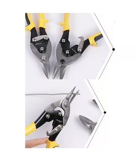 Foto 4 | Foto 4 | Tijeras Aviador BELUG color Amarillo para Cortar Lamina Hojas Forjadas en Acero