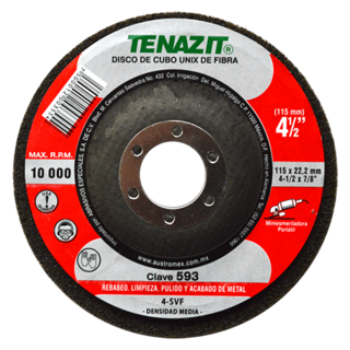 Foto 1 | Foto 1 | Disco de Fibra Tipo 27 Unix Grano Fino Austromex 593