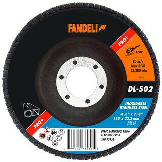 Foto 1 | Foto 1 | Disco Laminado Acero Inoxidable Fandeli Dl502 4 1/2 Plg 5 Piezas