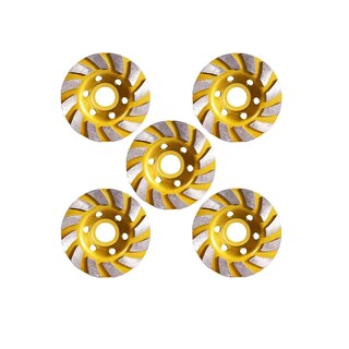 Foto 1 | Foto 1 | Disco Diamante Desbaste Copa Granito Mármol Set 5pzas 4 Pulgadas Eo Safe Imports Esi-13155 Amarillo