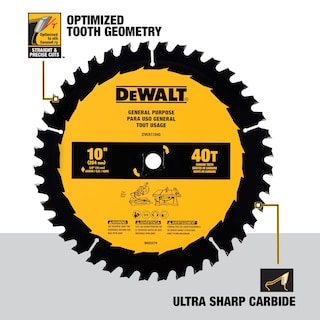Foto 2 | Foto 2 | Hoja De Sierra De Mesa Dewalt Dwa11040, 10 Pulgadas, 40 Dientes, Carburo - Venta Internacional.