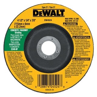 Foto 2 | Foto 2 | Muela Abrasiva Dewalt Dw4524 Para Hormigón/mampostería 115 Mm - Venta Internacional.