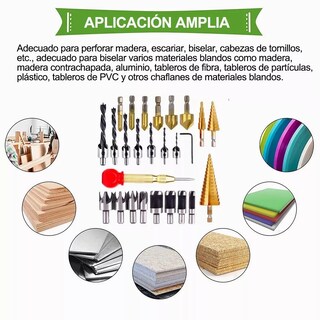 Foto 2 | Foto 2 | Set 26 Pzas Brocas Taladro  Avellanador  Eo Safe Imports Esi-4999 Multicolor