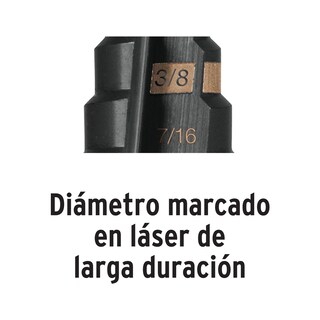 Foto 3 | Foto 3 | Broca Escalonada Truper BES-13 color Negro 13 Escalones 1/8'' a 1/2''