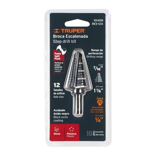 Foto 2 | Foto 2 | Broca Escalonada Truper Óxido Negro 12 Escalones 7/16' A 1-1/8'