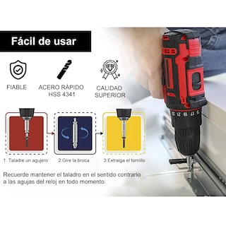 Foto 2 | Foto 2 | Set 6 PZAS Herramienta Extractor Quita Tornillo Roto Perno Eo Safe Imports Esi-9286 Plata