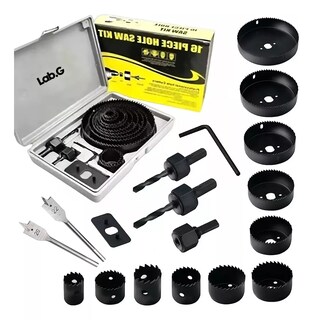 Foto 2 | Foto 2 | Kit De 18 Mandriles Brocasierras Cortacirculo P/madera 19-12  Gris