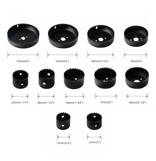 Foto 3 | Foto 3 | Kit De 18 Mandriles Brocasierras Cortacirculo P/madera 19-12  Gris