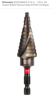 Foto 2 | Foto 2 | Broca Impact Step Milwaukee #4 De 3/16 A 7/8 Pulgadas - Venta Internacional.