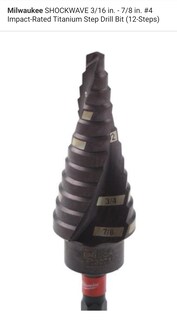 Foto 3 | Foto 3 | Broca Impact Step Milwaukee #4 De 3/16 A 7/8 Pulgadas - Venta Internacional.