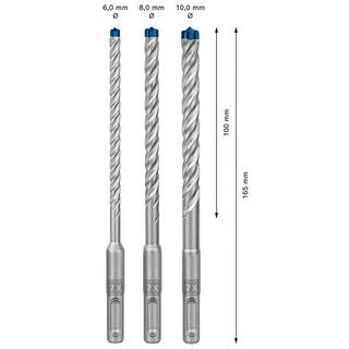 Foto 3 | Foto 3 | Brocas Sds Plus Bosch Concreto Armado 6, 8, 10 Mm.