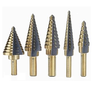 Foto 1 | Foto 1 | Broca Escalonada De Acero Rápido 5 Uds Eo Safe Imports Esi-2873-1 Dorado