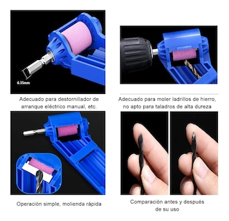 Foto 3 | Foto 3 | 2pz Afilador Broca Portatil Belug Taladro Repara Saca Punta Filo Azul Rojo