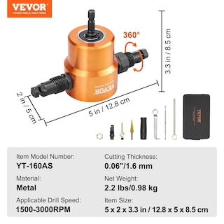 Foto 7 | Foto 7 | Cortador De Mordiscos De Metal Vevor De Doble Cabezal Con Punzón Y Troquel - Venta Internacional.