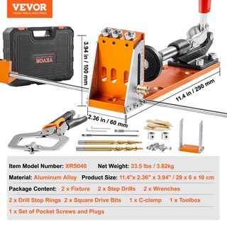 Foto 7 | Foto 7 | Kit De Plantillas Con Orificios De Bolsillo Vevor, 34 Piezas, Ajustables Con Caja De Herramientas - Venta Internacional.
