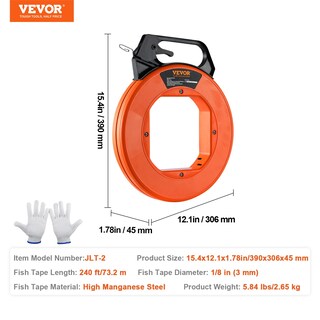 Foto 7 | Foto 7 | Extractor De Alambre De Acero Fish Tape Vevor De 240 Pies Para Paredes Y Conductos - Venta Internacional.