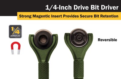 Foto 3 | Foto 3 | Broca Con Trinquete Titan Tools 11325, Disco De 1/4 Pulgadas, Verde - Venta Internacional.