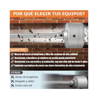 Foto 3 | Foto 3 | ''18 Brocas Lab.g Pasamuros Sacabocas Sds Plus/max 35-110mm Concreto ''