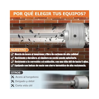 Foto 3 | Foto 3 | ''18 Brocas Belug Pasamuros Sacabocas Sds Plus/max 35-110mm Concreto ''