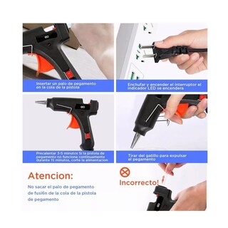 Foto 2 | Foto 2 | Pistola De Silicon Caliente Eléctrica Pegamento Eo Safe Imports Esi-6754-1 Negro