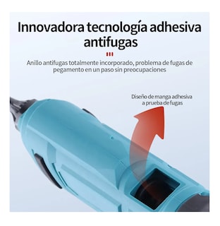 Foto 3 | Foto 3 | Pistola De Silicon Inalambrica 100w 3 Batteries + 20 Barras Azul