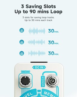 Foto 4 | Foto 4 | Pedal De Guitarra Donner Triple Looper, 90 Minutos De Tiempo De Bucle Con Pantalla - Venta Internacional.