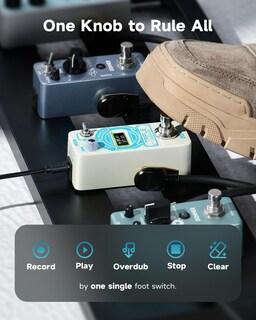 Foto 5 | Foto 5 | Pedal De Guitarra Donner Triple Looper, 90 Minutos De Tiempo De Bucle Con Pantalla - Venta Internacional.