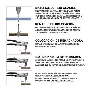 Foto 3 | Foto 3 | Remachadora Profesional de 8 \" con Boquillas de Cambio Rápido Naranja y Negro