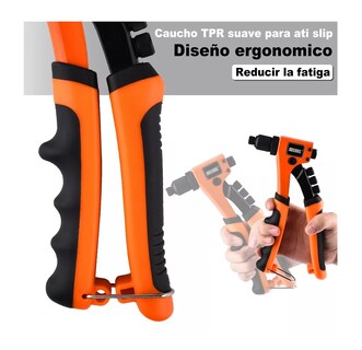 Foto 5 | Foto 5 | Remachadora Profesional de 8 \" con Boquillas de Cambio Rápido Naranja y Negro