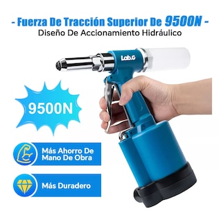 Foto 4 | Foto 4 | Pistola Remachadora De Tuercas Lab.g Con 4 Boquillas Azul