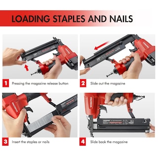 Foto 3 | Foto 3 | Pistola De Clavos Y Grapadora De Corona Workpro Pneumatic 18ga 2 En 1 - Venta Internacional.