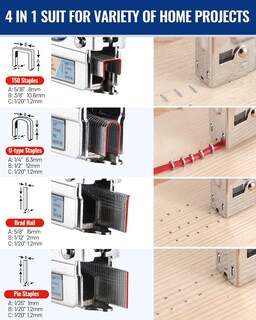 Foto 4 | Foto 4 | Clavadora Manual 4 En 1 Con Pistola De Grapas Workpro Con 2000 Grapas - Venta Internacional.