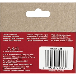 Foto 2 | Foto 2 | Staples Arrow Fastener P22 Serie 225, Corona Plana De 5/16 Pulgadas - Venta Internacional.