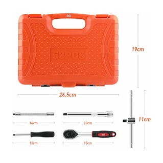 Foto 3 | Foto 3 | Juego Herramientas Mecánicas Dados 53pc Eo Safe Imports Esi-2855 Naranja