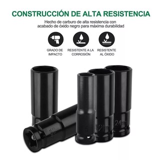 Foto 6 | Foto 6 | Kit de Llaves Vaso 1/2 Eo Safe Imports Esi-7105 color Negro Mecánica con Llave Carraca 14 PZAS