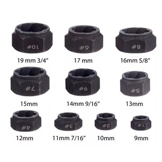 Foto 5 | Foto 5 | Juego de Extractores de Birlos Tornillos Tuercas 9-19mm Eo Safe Imports Esi-7286 color Negro