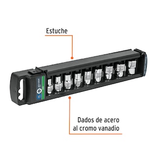 Foto 2 | Foto 2 | Juego de 9 Dados Cuadro 3/8' Torx Truper