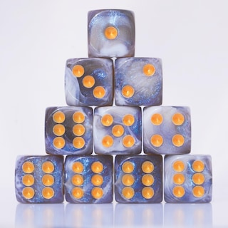 Foto 1 | Foto 1 | Juego De Dados Acrílicos De 16 Mm, 10 Piezas D6 Para Rpg Mtg Dnd Con Bolsa (gris Y Azul) - Venta Internacional.