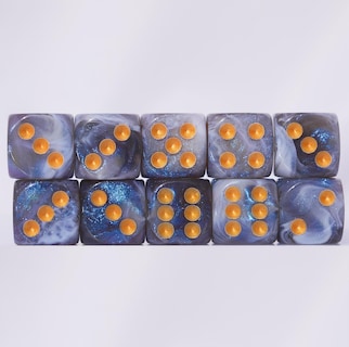 Foto 4 | Foto 4 | Juego De Dados Acrílicos De 16 Mm, 10 Piezas D6 Para Rpg Mtg Dnd Con Bolsa (gris Y Azul) - Venta Internacional.