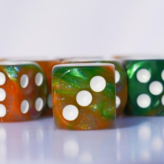 Foto 5 | Foto 5 | Juego De Dados Acrílicos De 16 Mm, 10 Piezas D6 Para Rpg Mtg Dnd Con Bolsa (café Y Verde) - Venta Internacional.