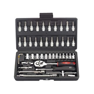 Foto 1 | Foto 1 | Juego De Herramientas Mecanica Dados Acerokit46 Pzas Eo Safe Imports Esi-5261-1 Negro