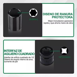 Foto 5 | Foto 5 | Kit De Llaves Vaso 1/2 Mecanica C/llave Carraca 14pz Eo Safe Imports Esi-7105-1 Negro