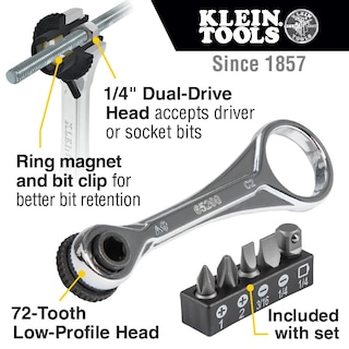 Foto 2 | Foto 2 | Juego De Trinquetes Klein Tools 65200 Mini De 5 Piezas Con Phillips, Ranura - Venta Internacional.