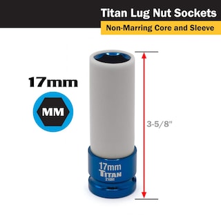 Foto 2 | Foto 2 | Tuerca Profunda Socket Titan 21091 De 1/2 Pulgada X 17 Mm Que No Estropeará El Impacto - Venta Internacional.