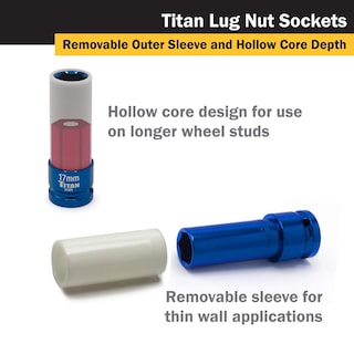 Foto 5 | Foto 5 | Tuerca Profunda Socket Titan 21091 De 1/2 Pulgada X 17 Mm Que No Estropeará El Impacto - Venta Internacional.