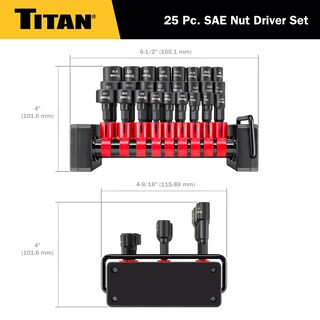 Foto 6 | Foto 6 | Juego De Destornilladores Titan 16294 Juego De Colocadores De Tuercas Sae De 25 Piezas - Venta Internacional.