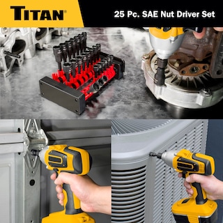 Foto 7 | Foto 7 | Juego De Destornilladores Titan 16294 Juego De Colocadores De Tuercas Sae De 25 Piezas - Venta Internacional.